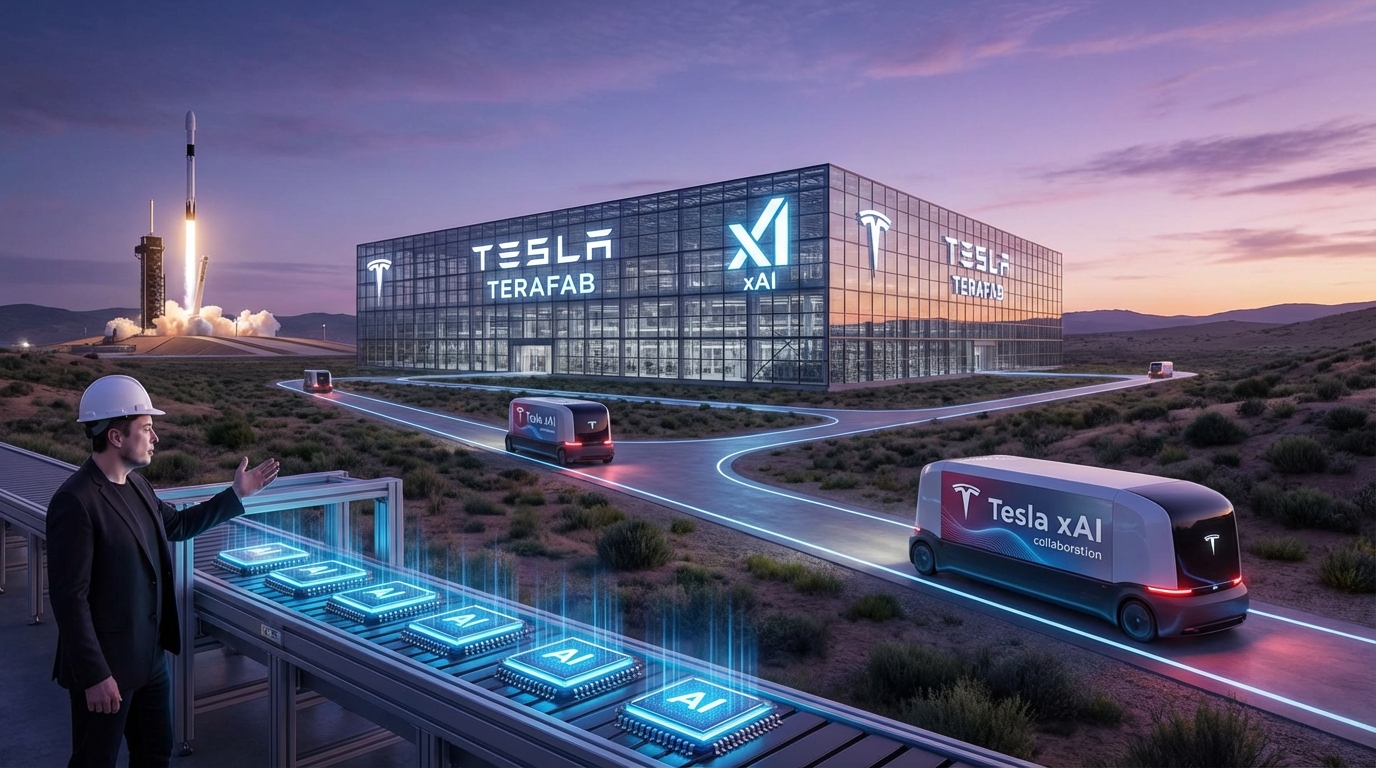 Tesla Terafab AI Chip Factory Concept